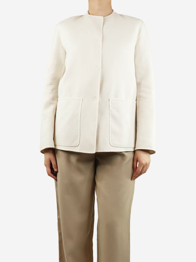 Cream reversible wool jacket - size UK 4 Coats & Jackets Divine Cashmere 