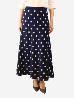 Blue polka dot knit skirt - size S Skirts Cara Cara 