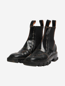 Balenciaga Black leather panelled Chelsea boots - size EU 38