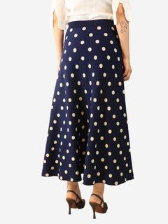 Blue polka dot knit skirt - size S Skirts Cara Cara 