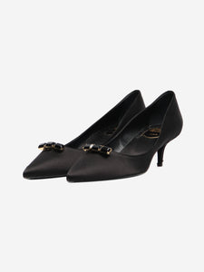Roger Vivier Roger Vivier Black satin embellishment heels - size EU 36 (UK 3)