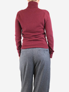 Polo Ralph Lauren Burgundy cashmere roll-neck jumper - size M