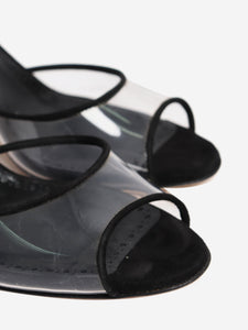 Manolo Blahnik Black Jadifa transparent sandals - size EU 38.5