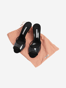 Manolo Blahnik Black Jadifa transparent sandals - size EU 38.5