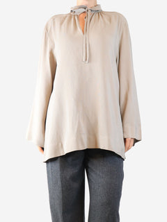 Neutral cashmere roll-neck jumper - One size Knitwear N.Peal 