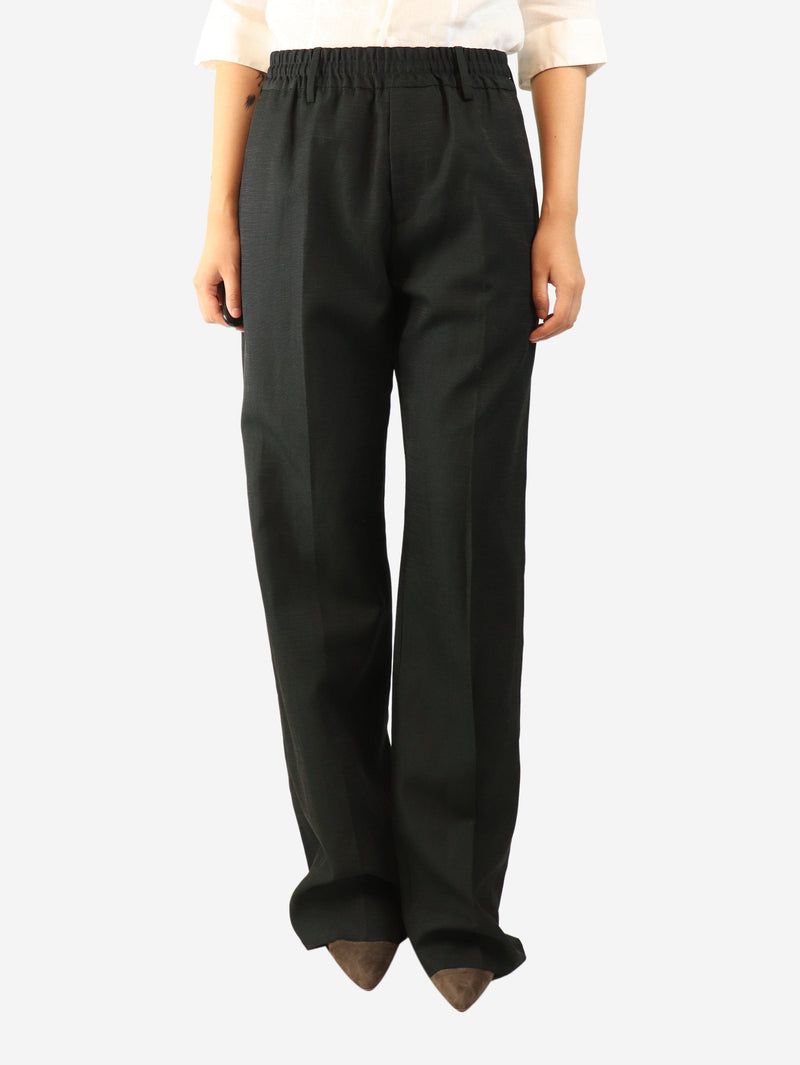 Black elasticated wool-blend trousers - size S Trousers Burberry 