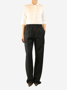 Black elasticated wool-blend trousers - size S Trousers Burberry 