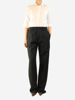 Black elasticated wool-blend trousers - size S Trousers Burberry 