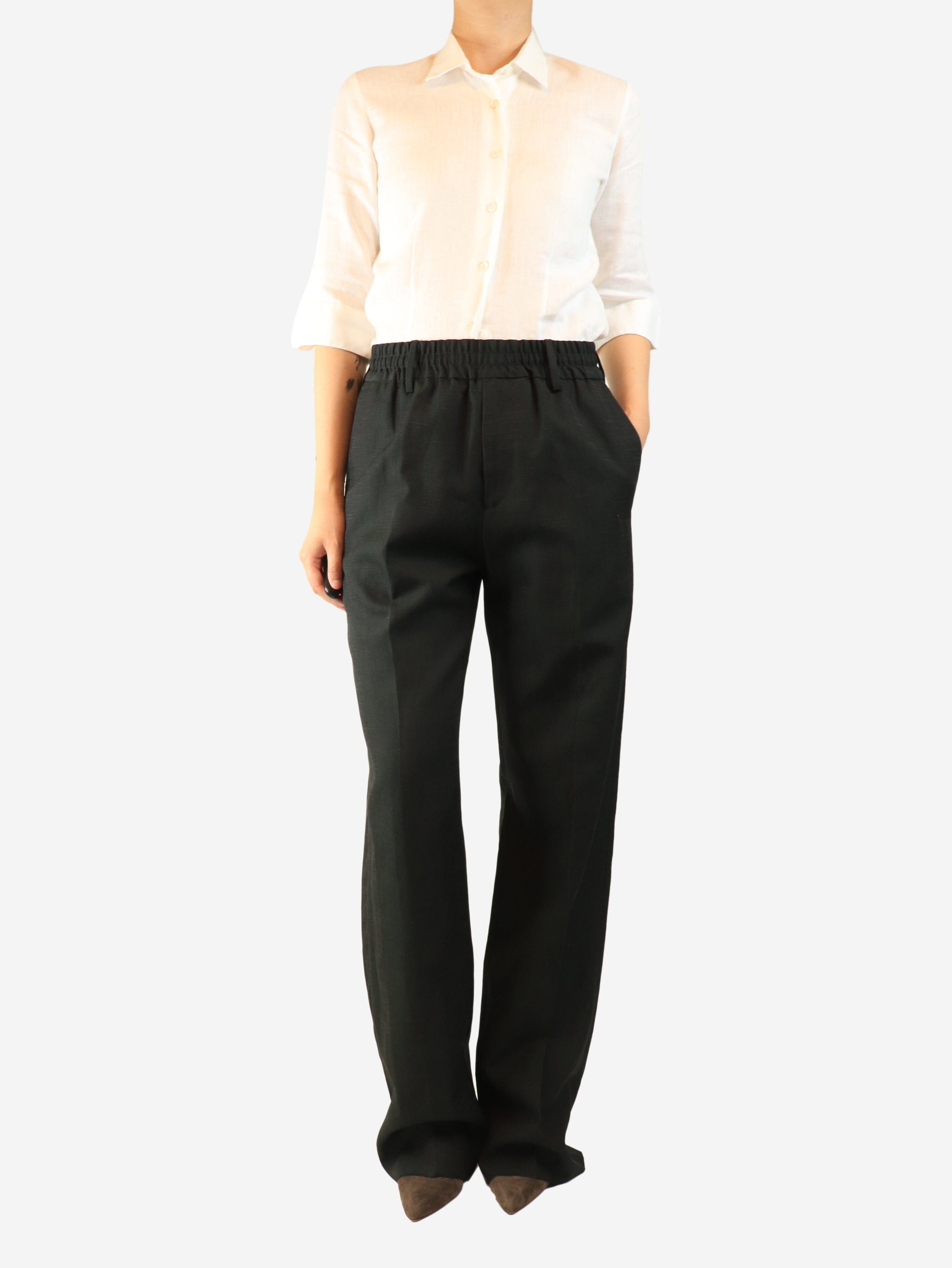Black elasticated wool-blend trousers - size S Trousers Burberry 