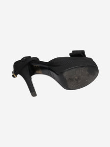 Fendi Black Spuntata grosgrain pumps - size EU 37.5
