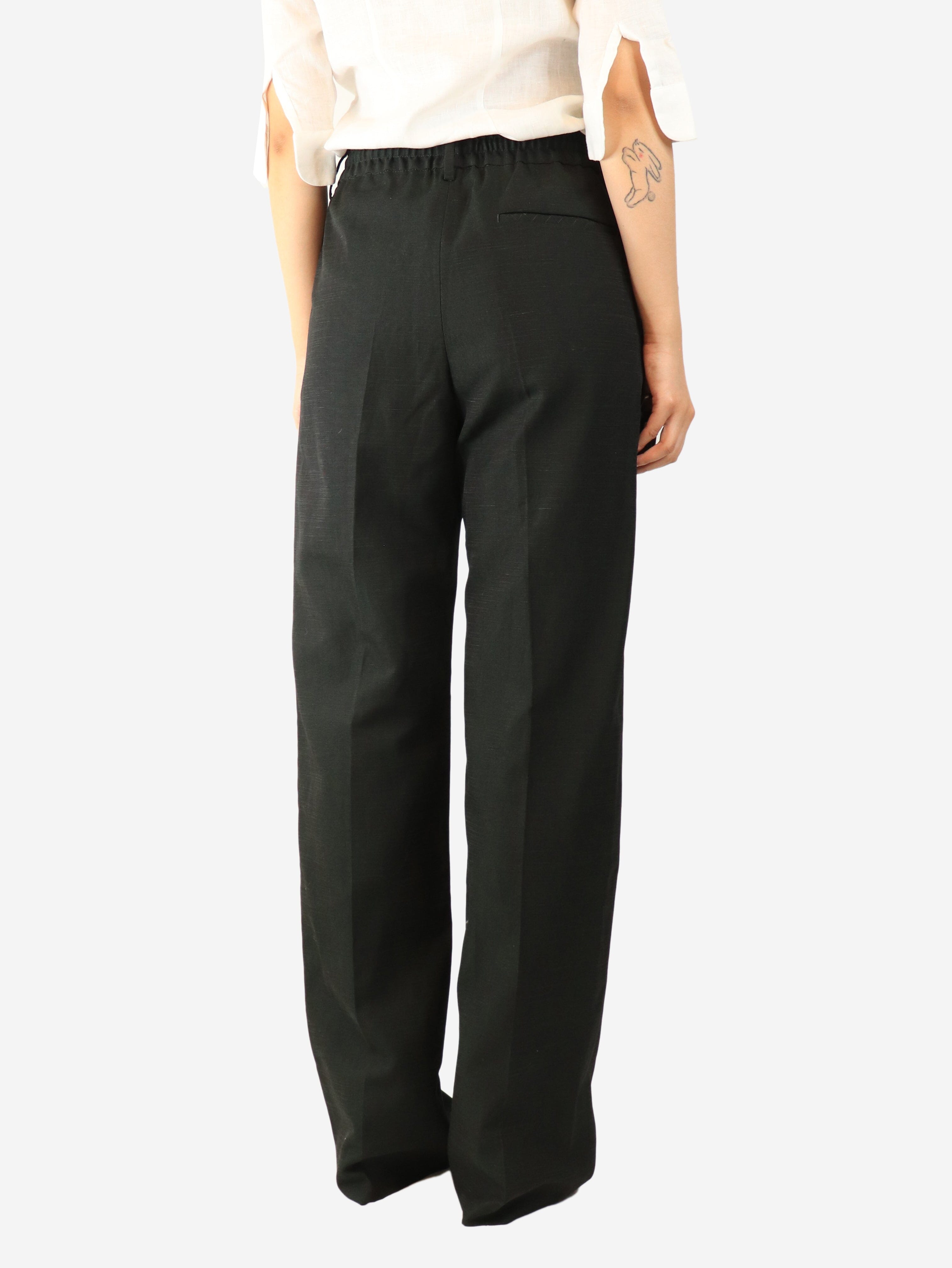 Black elasticated wool-blend trousers - size S Trousers Burberry 