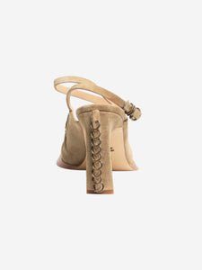 KNWLS Taupe suede square-toe mules - size EU 38