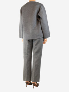 Grey wool trousers and top set - size UK 12 Sets Valentino 