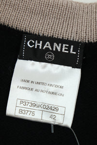 Chanel Black cashmere button-up cardigan - size UK 14