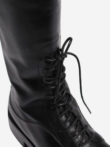 Prada Black leather riding boots - size EU 38