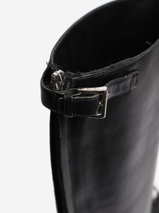 Prada Black leather riding boots - size EU 38