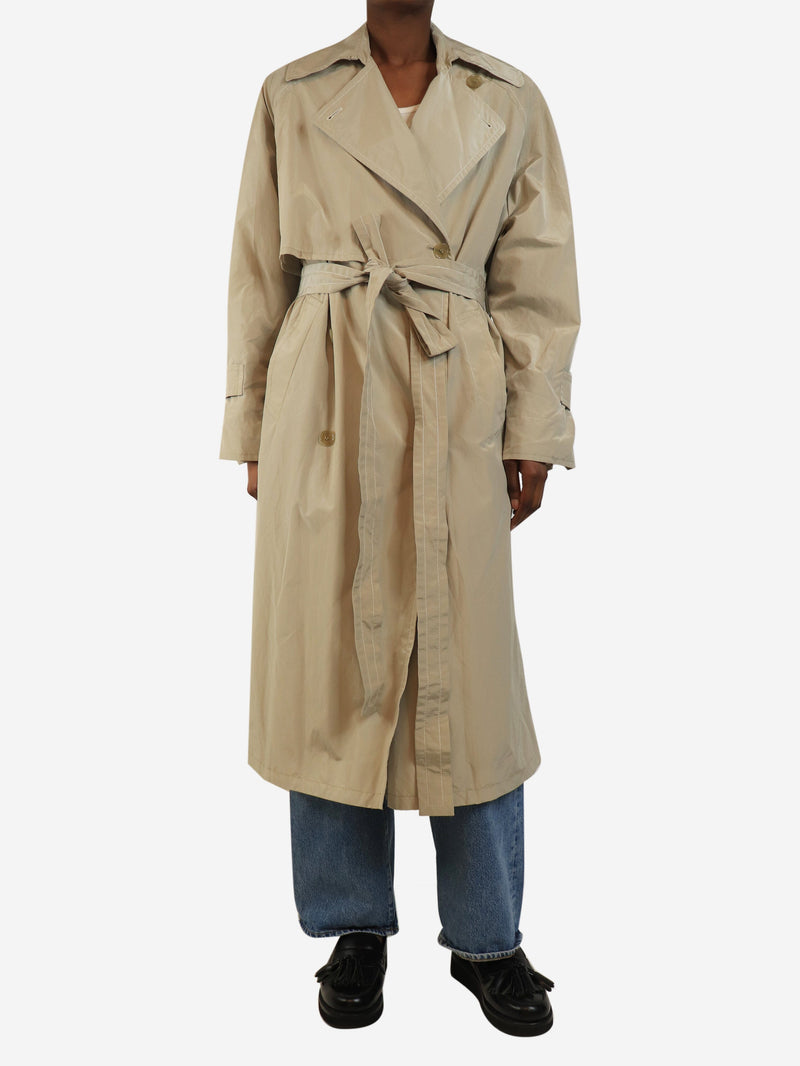 Neutral belted nylon trench - size UK 4 Coats & Jackets Acne Studios 