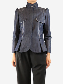 Blue denim military jacket - size UK 8 Coats & Jackets Nina Morris 