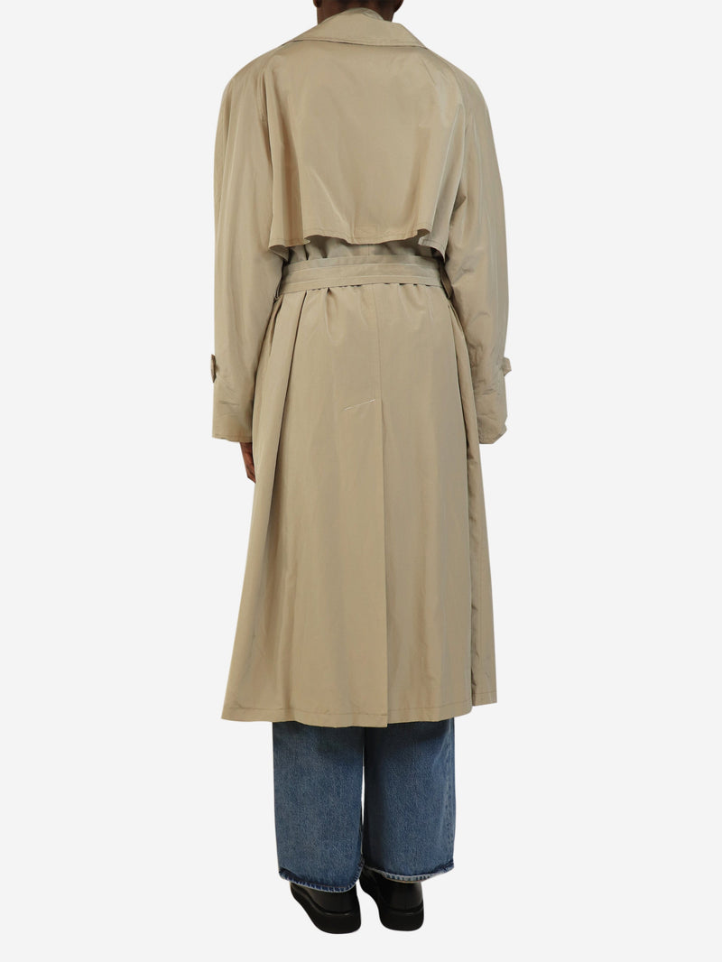Neutral belted nylon trench - size UK 4 Coats & Jackets Acne Studios 