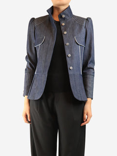 Blue denim military jacket - size UK 8 Coats & Jackets Nina Morris 