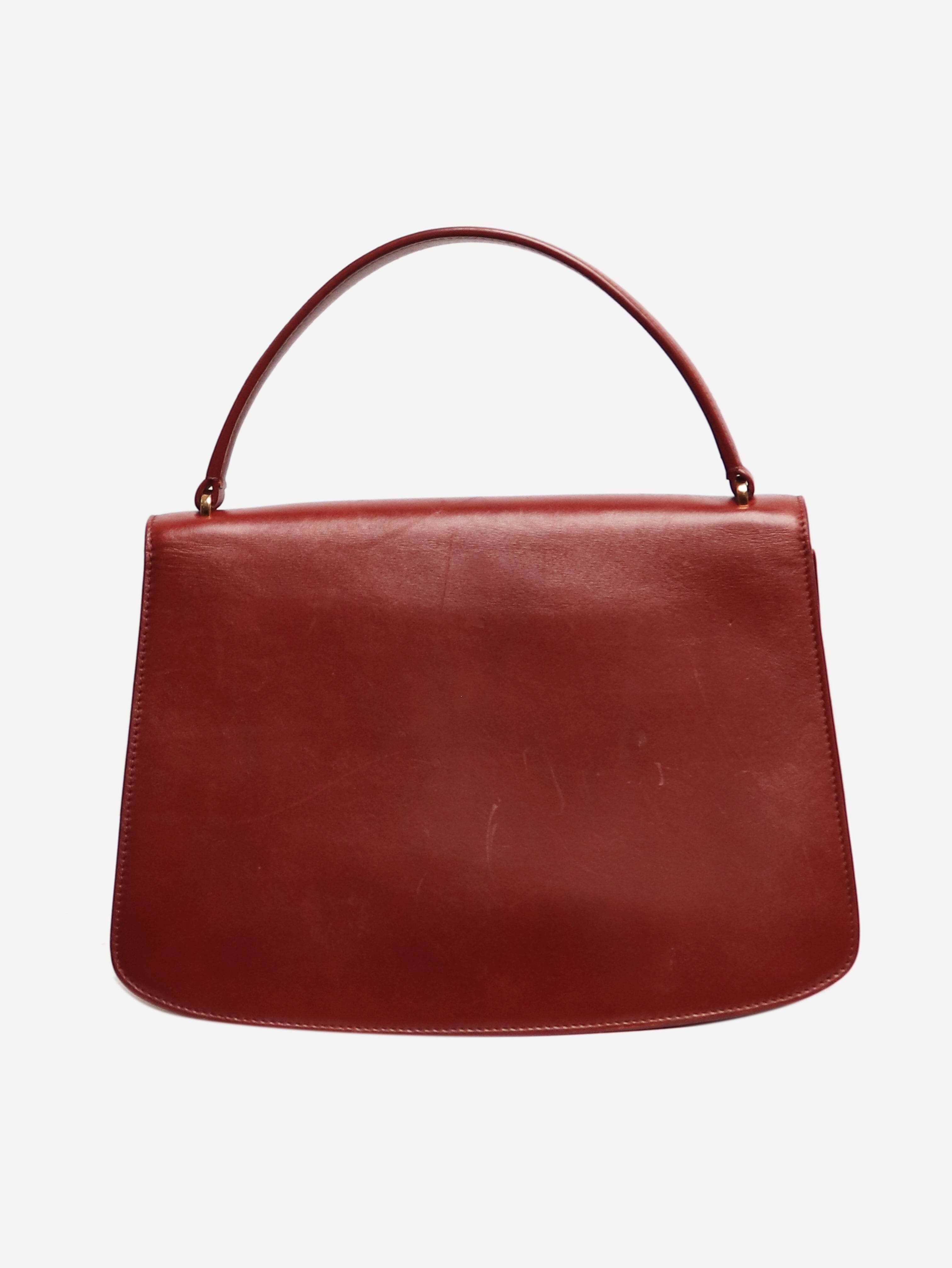 Maroon Sofia 10 top handle bag Top Handle Bags The Row 