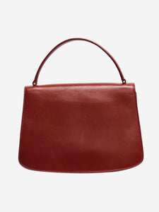 The Row Maroon Sofia 10 top handle bag