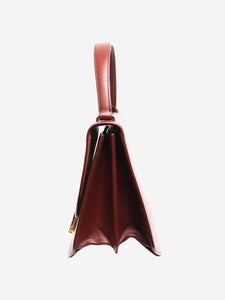 The Row Maroon Sofia 10 top handle bag