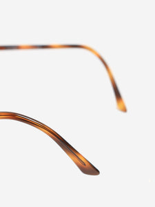 Chanel Brown round-frame tortoise shell sunglasses