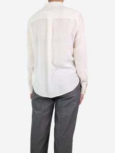 Equipment Femme Cream silk pocket blouse - size M