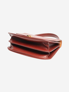 The Row Maroon Sofia 10 top handle bag