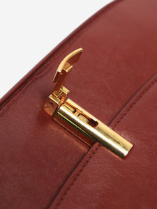 The Row Maroon Sofia 10 top handle bag