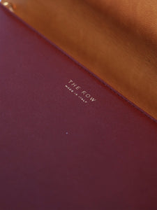 The Row Maroon Sofia 10 top handle bag