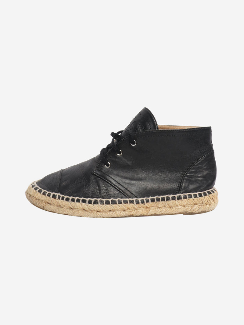 high top leather espadrilles