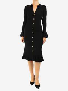 Black ribbed midi dress - size S Dresses Herve Leger 