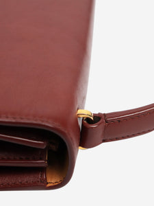 The Row Maroon Sofia 10 top handle bag