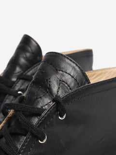 Black high top leather espadrilles - size EU 38 (UK 5) Flat Sandals Chanel 