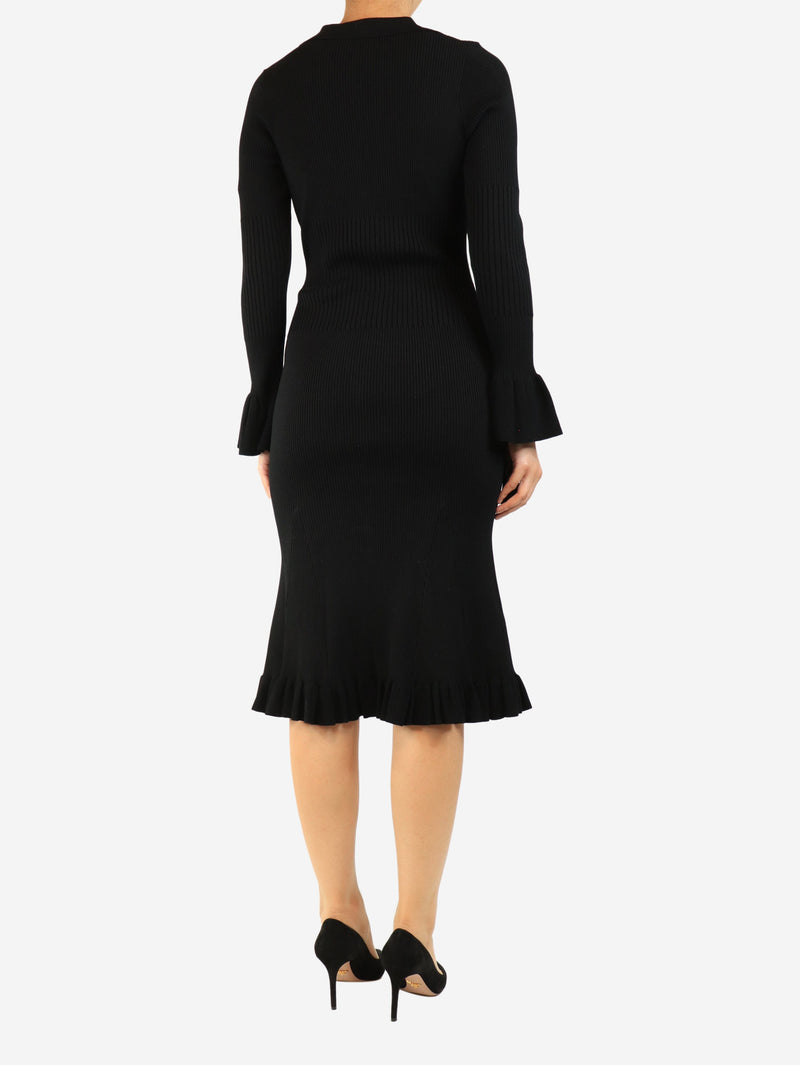 Black ribbed midi dress - size S Dresses Herve Leger 