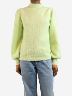 Lime green wool knit sweater - size S Knitwear Ganni 