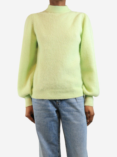 Lime green wool knit sweater - size S Knitwear Ganni 