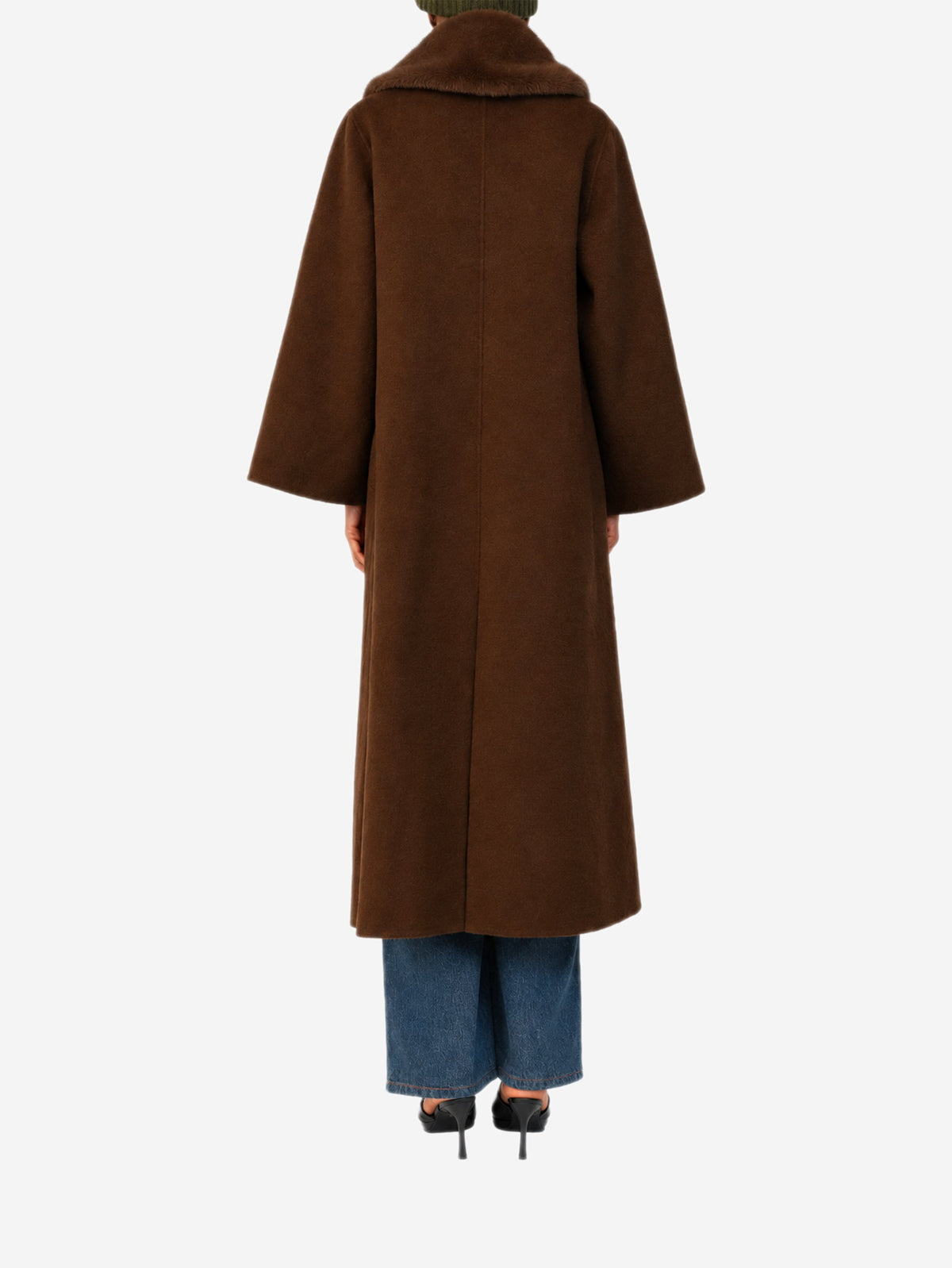 Brown double-breasted wool coat - size UK 8 Coats & Jackets By Malene Birger 