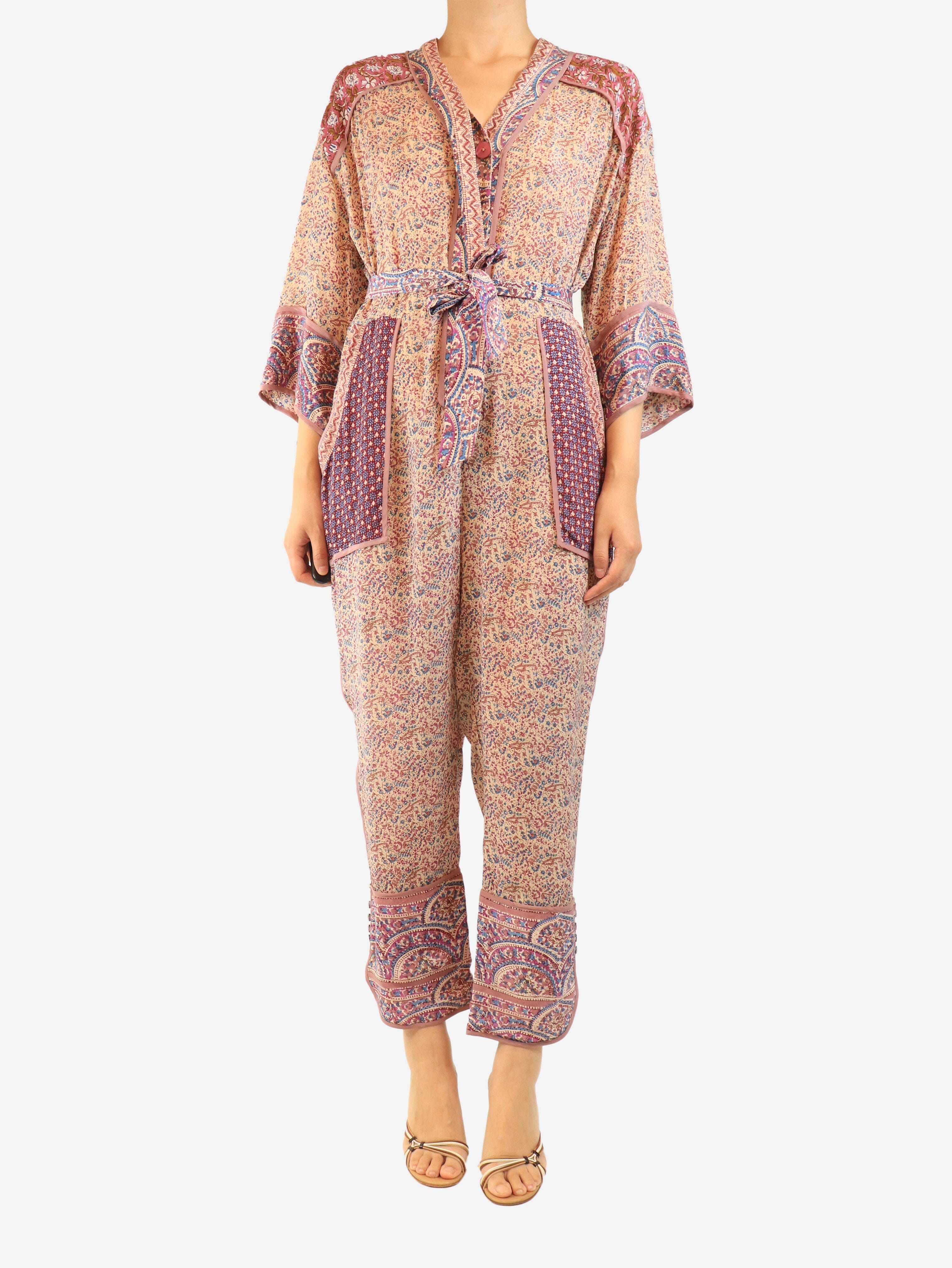 Purple Bella kimono jumpsuit - size UK 14 Jumpsuits Sea New York 