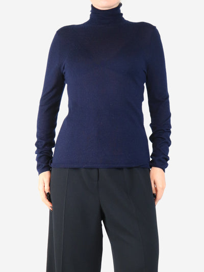 Dark navy Costa knit turtleneck sweater - size M Knitwear Gabriela Hearst 