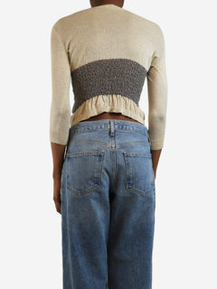 Neutral lurex knit top - size UK 8 Knitwear Miu Miu 