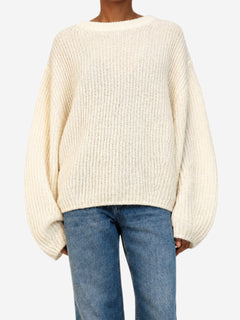 Ecru mohair blend rib knit - size S Knitwear Toteme 