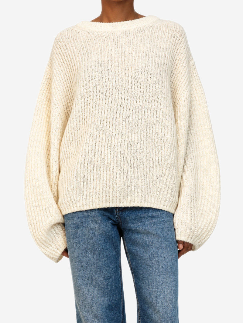 Ecru mohair blend rib knit - size S Knitwear Toteme 