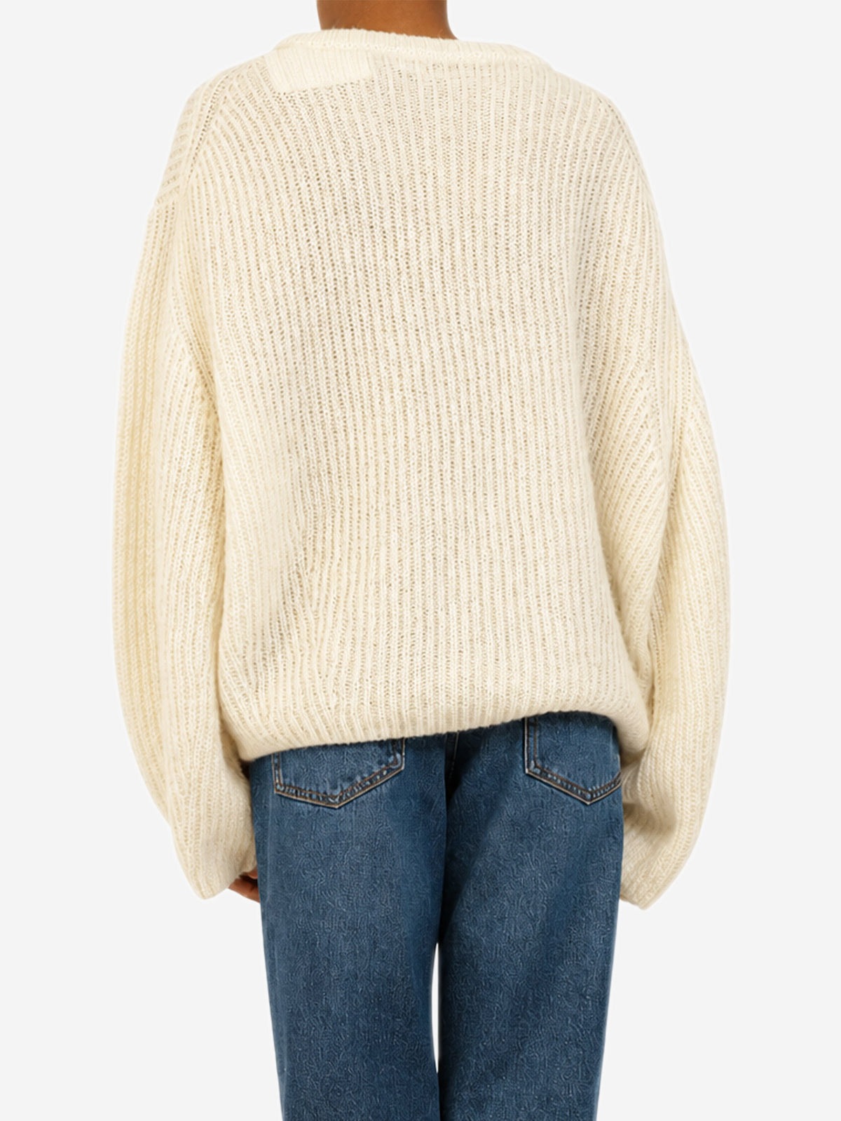 Ecru mohair blend rib knit - size S Knitwear Toteme 