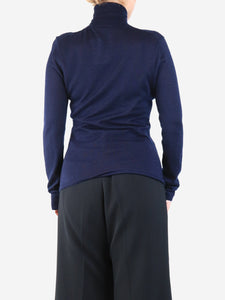 Gabriela Hearst Dark navy Costa knit turtleneck sweater - size M