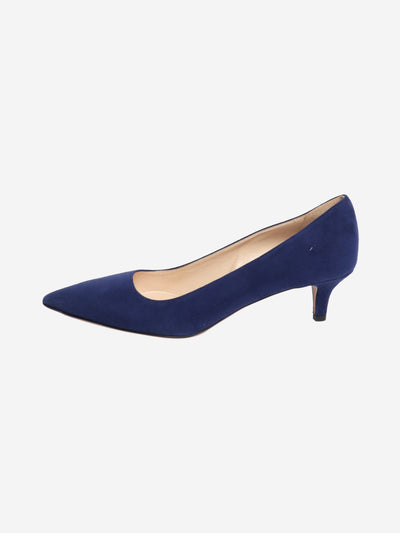 Blue suede kitten-heel pumps - size EU 39 Heels Prada 