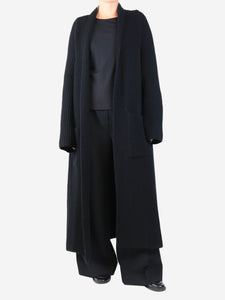 The Row Black long wool cardigan - size L