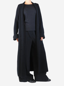 The Row Black long wool cardigan - size L
